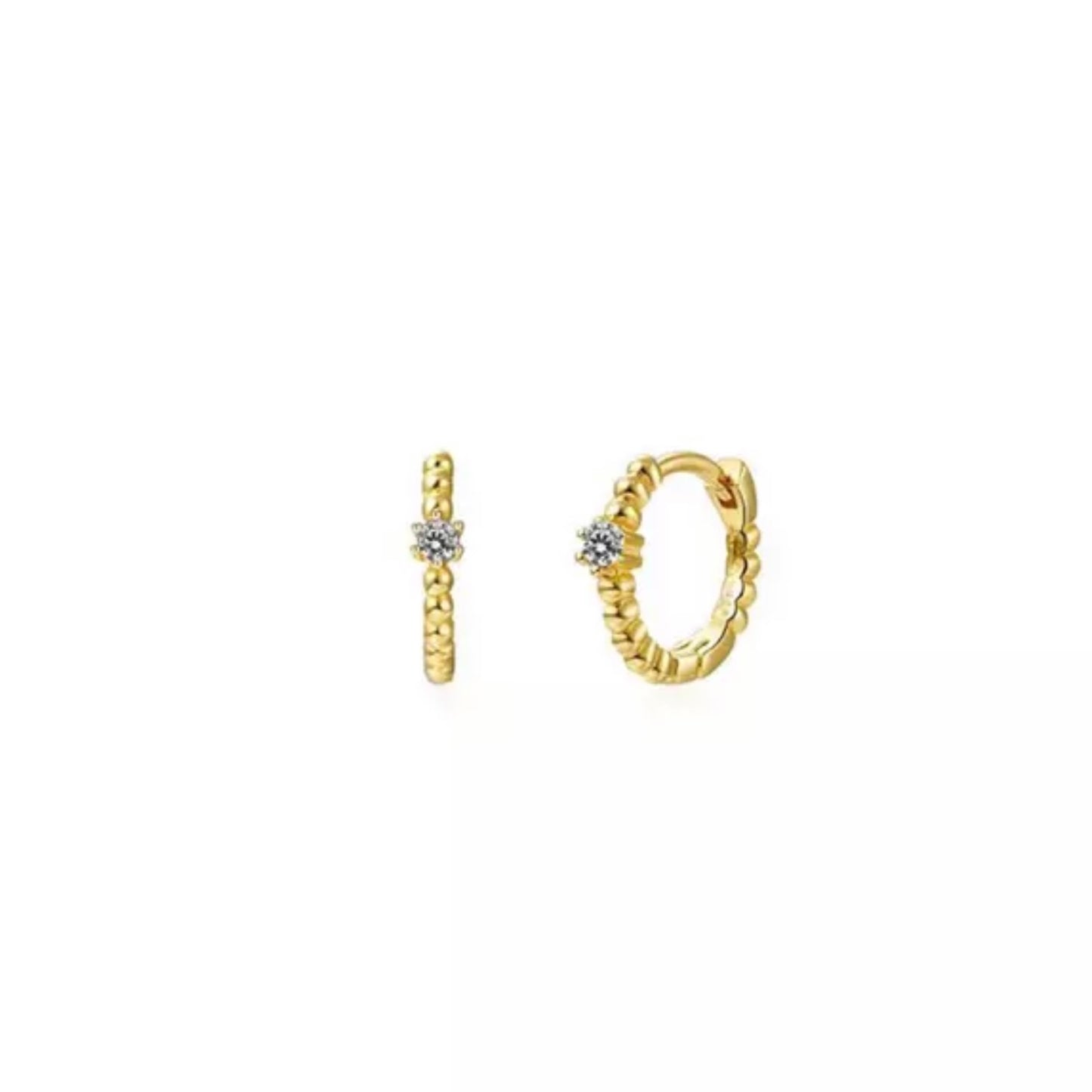 Twisted Mini Hoop Clear