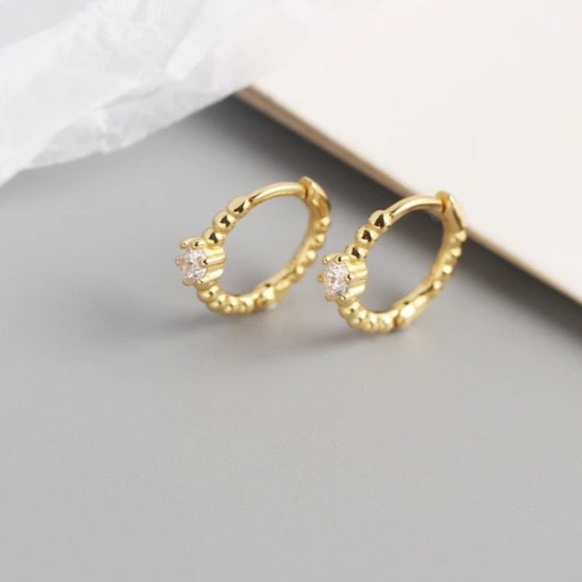 Twisted Mini Hoop Clear