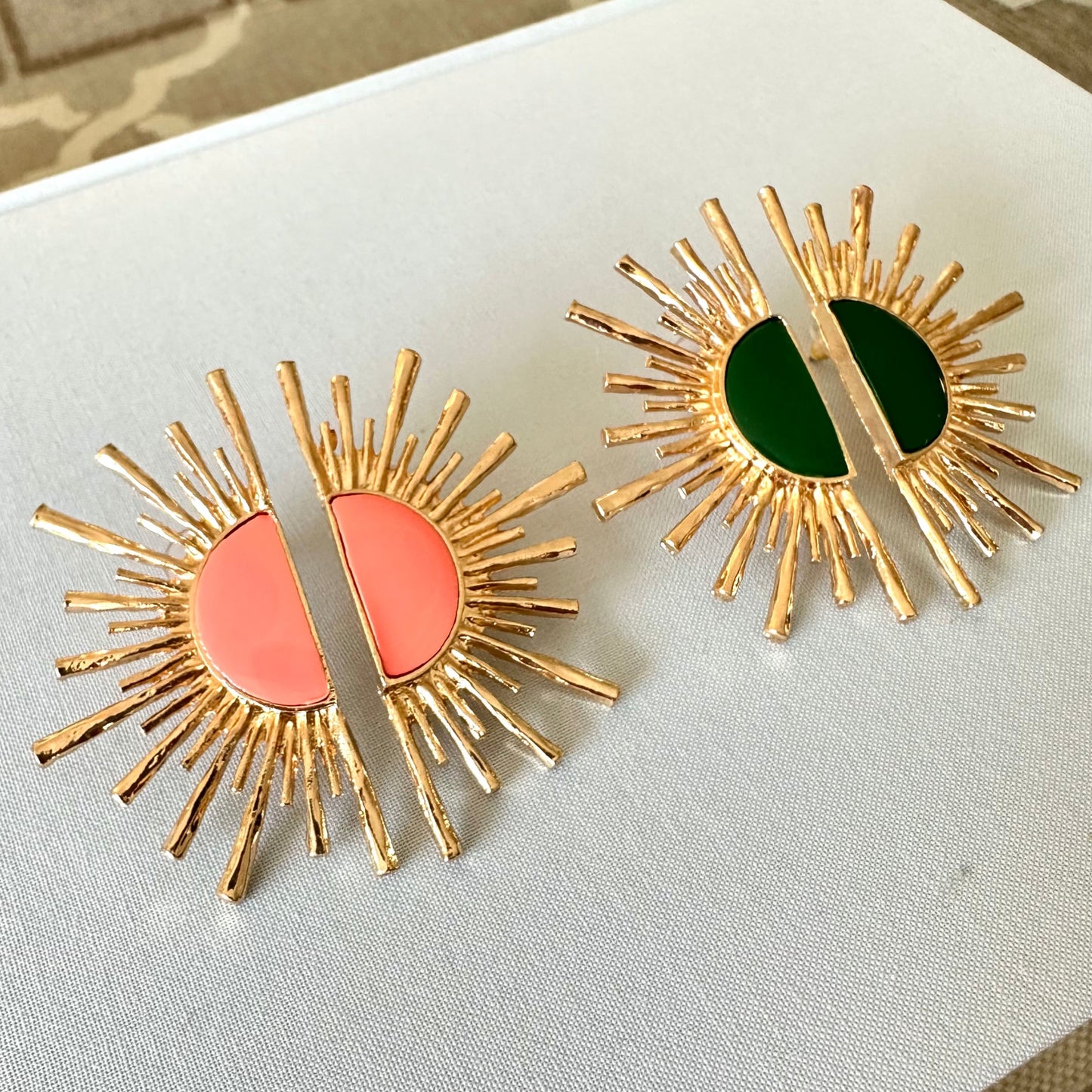 Sun Coral Cocktail Earrings