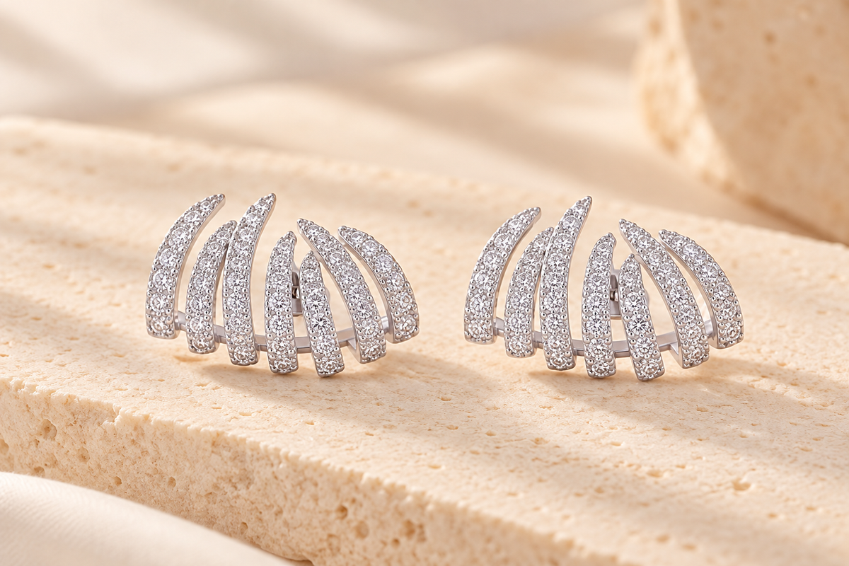 Fire earring silver