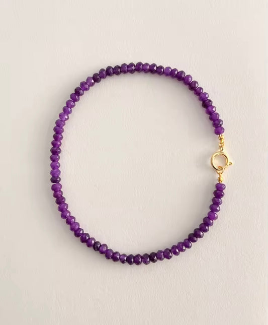 Palm Tree Necklace Purple