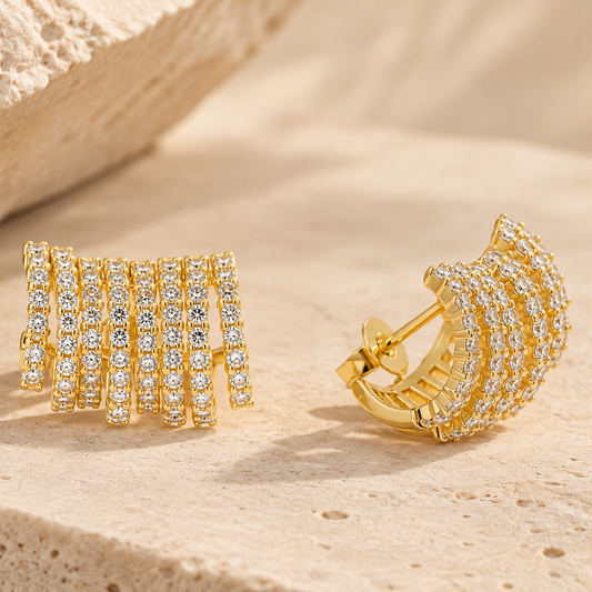 Golden Cascade Earrings