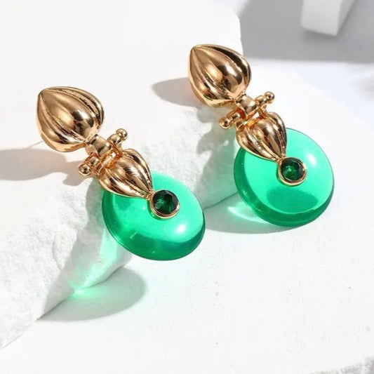 Nasa Green Cocktail Earrings