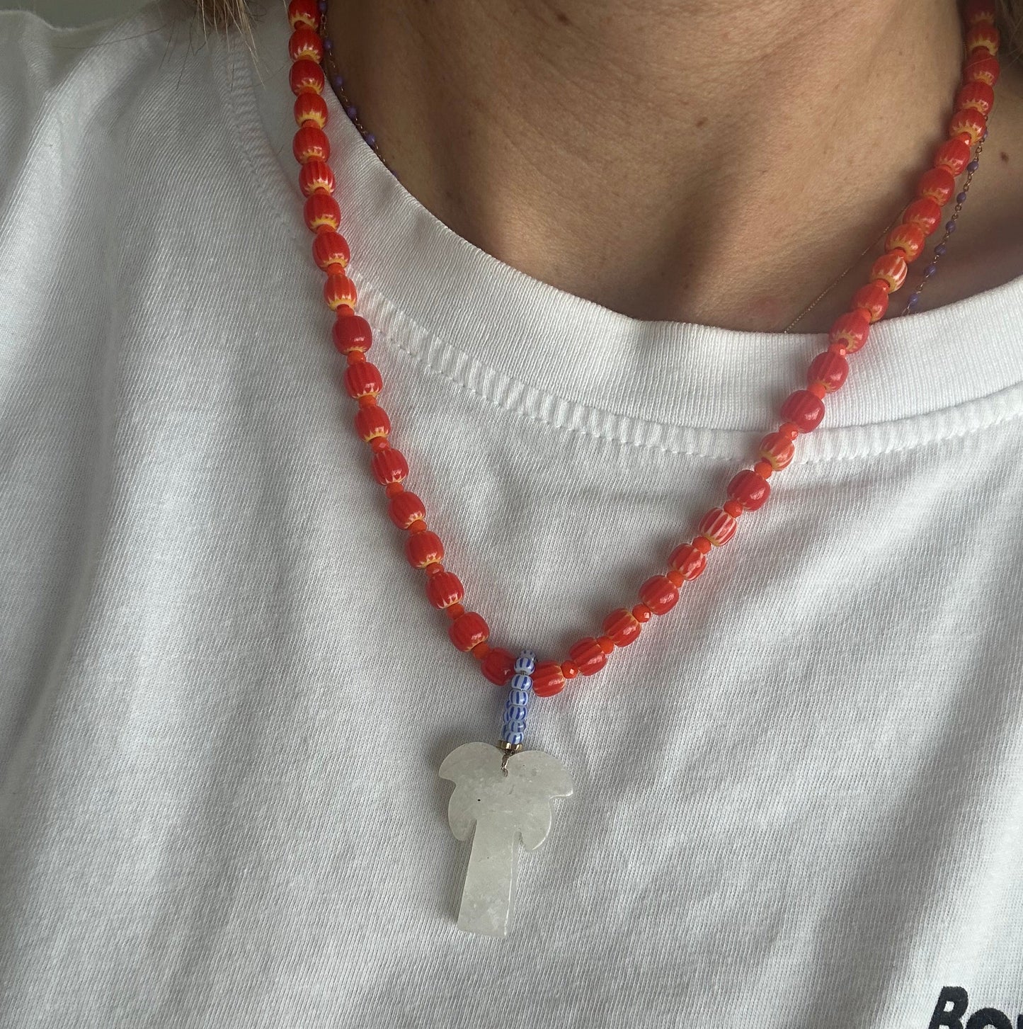 Coconut Tree Necklace Orange