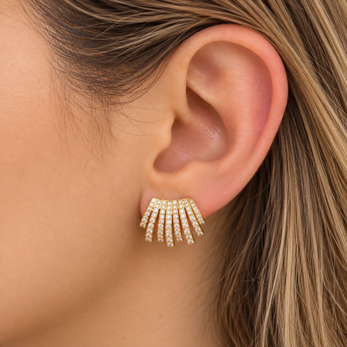Golden Cascade Earrings