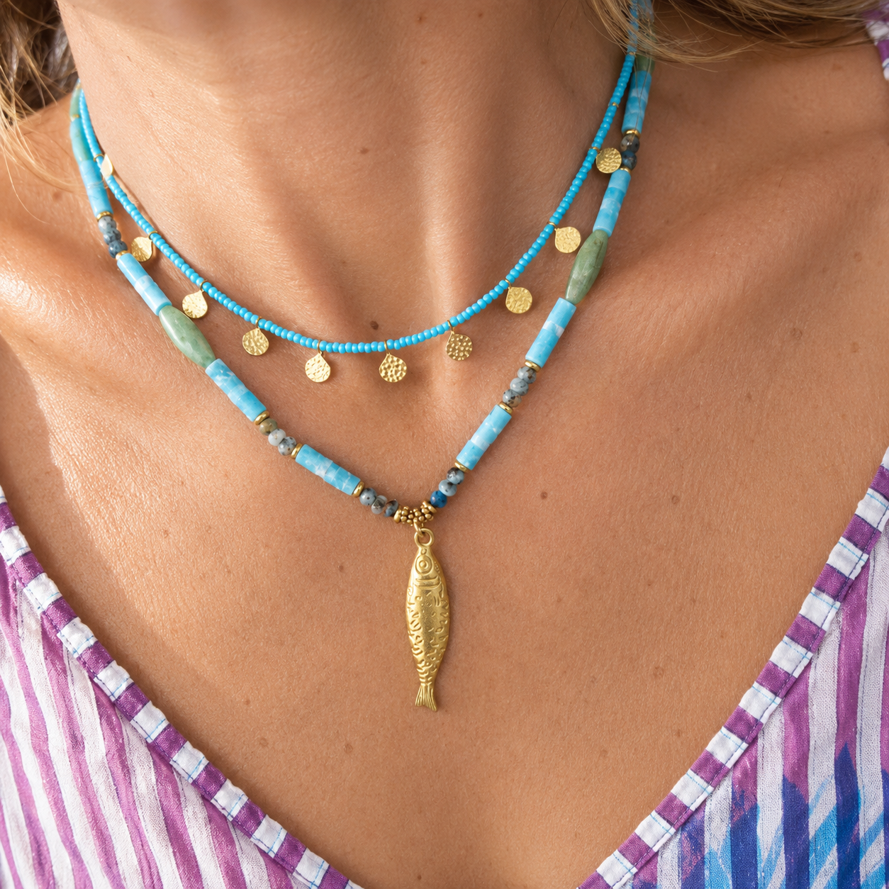 Apple Necklace Turquoise