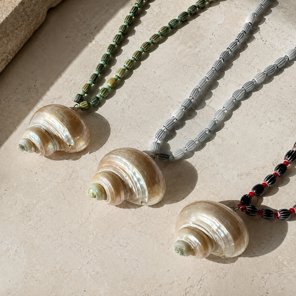 Conch Necklace Green