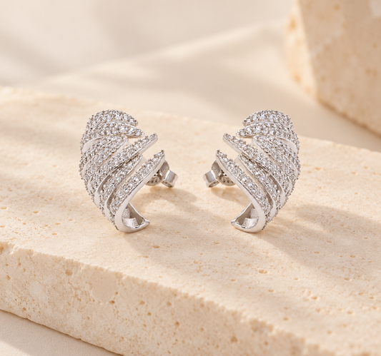 Fire earring silver
