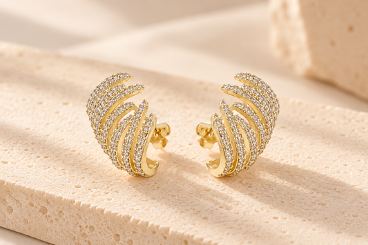 Fire earring Gold