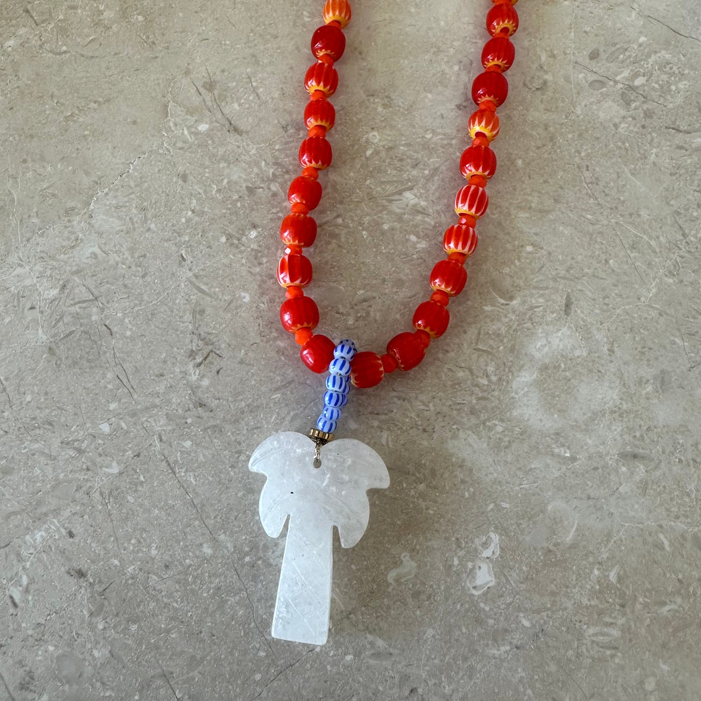 Coconut Tree Necklace Orange