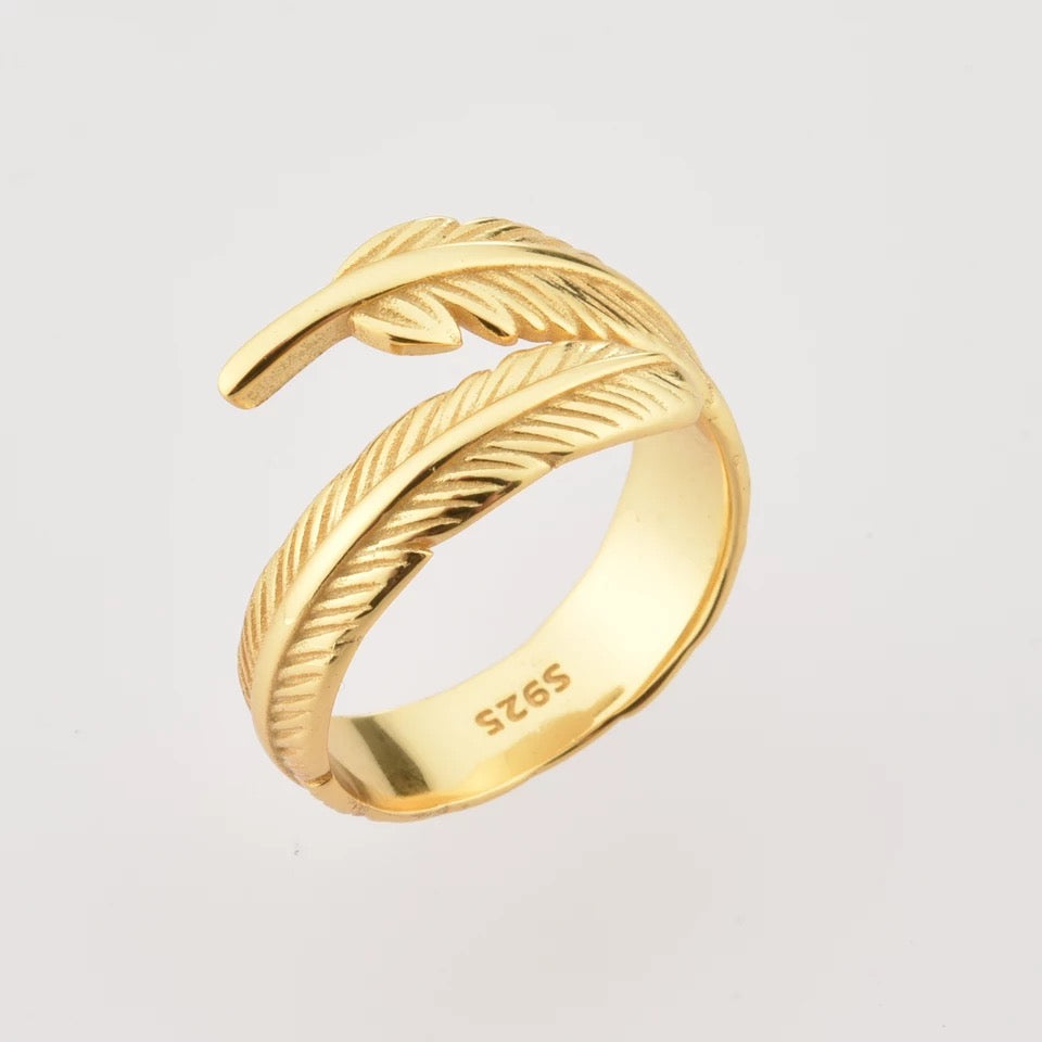 Feather Maxi Ring gold