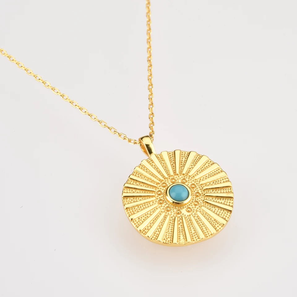 Coin Turquoise Necklace