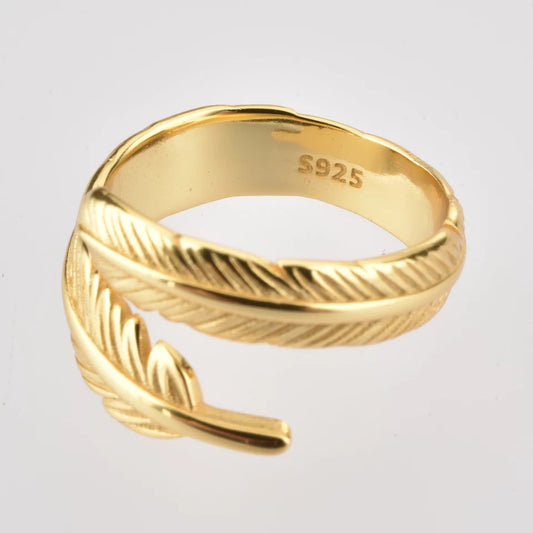 Feather Maxi Ring gold