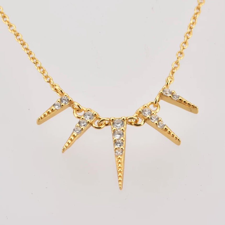 Rock Necklace Gold